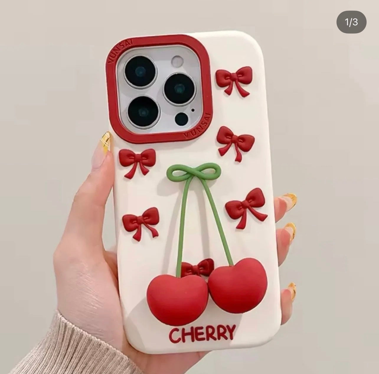 POCHETTE CERISE IPHONE